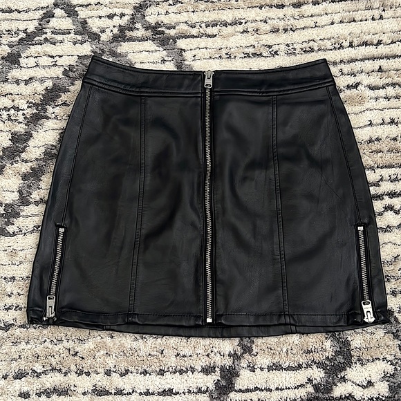 Mini Leather Skirt - Picture 1 of 3